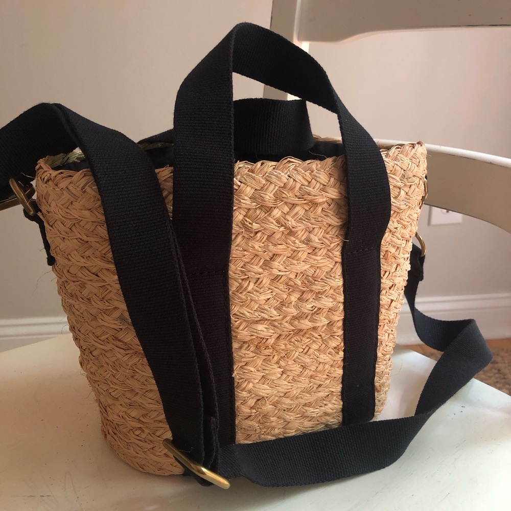 New: J Crew Raffia Straw Mini Tote Bag - Picture 10 of 16